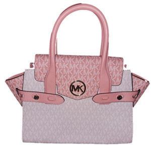 Michael Kors MK Carmen Medium Color-Block Logo Satchel